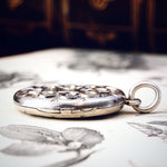 Late Victorian Silver Locket, Engraved 'MR'