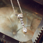 Antique Platinum Diamond Lavaliere Pendant