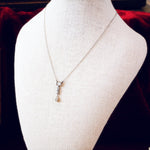 Fine Antique Platinum Diamond Lavaliere Pendant