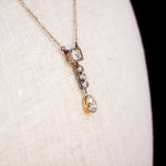 Antique Platinum Diamond Lavaliere Pendant