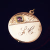 Vintage 'S.C.' Ruby Locket