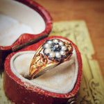 Antique Georgian Wild Pearl & Diamond Ring