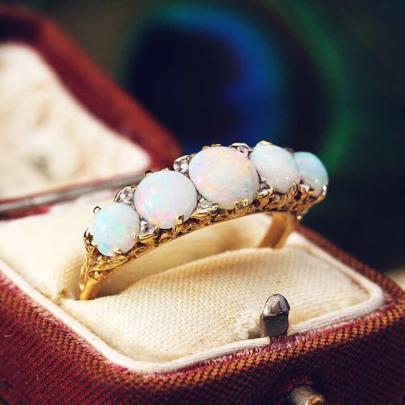Opal engagement ring, nature inspired proposal ring / Undina | Eden Garden  Jewelry™