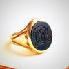 Date 1924 15ct Gold Heliotrope Seal Ring