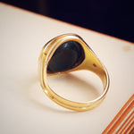 Date 1924 15ct Gold Heliotrope Intaglio Seal Ring