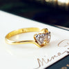 Twin Hearts Vintage Diamond Engagement Ring
