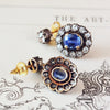 WOWEE!! Most Fabulous Victorian Sapphire & Diamond Earrings