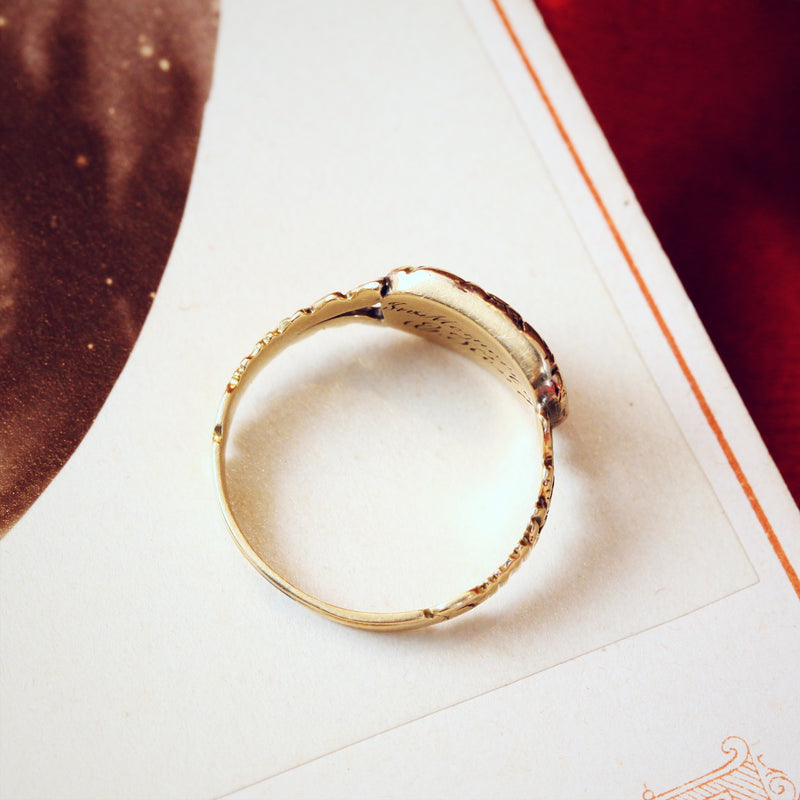 Tiniest Love for 'E. Kent' Mourning Ring
