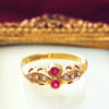 Antique Date 1919 Ruby & Diamond Ring