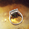 Classic Vintage Emerald & Diamond Cluster Ring