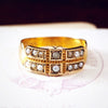 Antique  Date 1892 15ct Gold Seed Pearl Band Ring