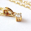 18ct Gold Diamond Solitaire Pendant with Gold Chain