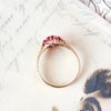 Adorable Hand Carved Antique Rosebud Pink Paste Ring