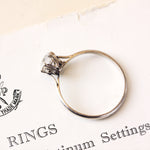 Vintage Platinum and Diamond Solitaire Engagement Ring