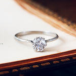 Vintage Platinum and Diamond Solitaire Engagement Ring