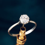 Vintage Platinum and Diamond Solitaire Engagement Ring