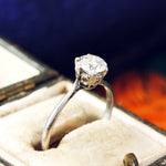 Vintage Platinum and Diamond Solitaire Engagement Ring