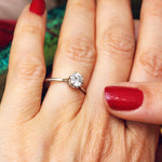 Vintage Platinum and Diamond Solitaire Engagement Ring