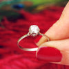 Vintage Platinum and Diamond Solitaire Engagement Ring