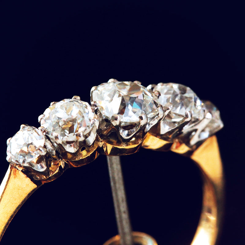Most Adorable! Vintage Five Stone Diamond Ring