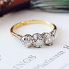 Vintage Trilogy Diamond Engagement Ring