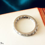Vintage Glitter! Size 'M and a half' or '6.5' Full Diamond Eternity Ring