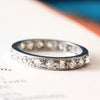 Vintage Glitter! Full Diamond Eternity Ring