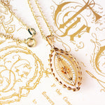Antique Edwardian Era Diamond & Seed Pearl Pendant