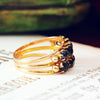 Vintage 18ct Gold Black Paste Ring