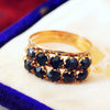 Vintage 18ct Gold Black Paste Ring