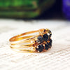 Vintage 18ct Gold Black Paste Ring