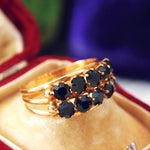 Vintage 18ct Gold Black Paste Ring