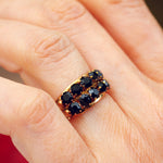 Vintage 18ct Gold Black Paste Ring