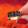 Vintage 18ct Gold Black Paste Ring