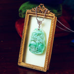 Vintage Jadeite & Diamond Pendant