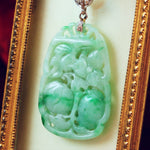 Vintage Jadeite & Diamond Pendant