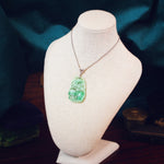 Vintage Jadeite & Diamond Pendant