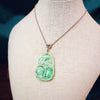 Vintage Jadeite & Diamond Pendant