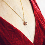 Divine Garnet & Rose Cut Diamond Pendant