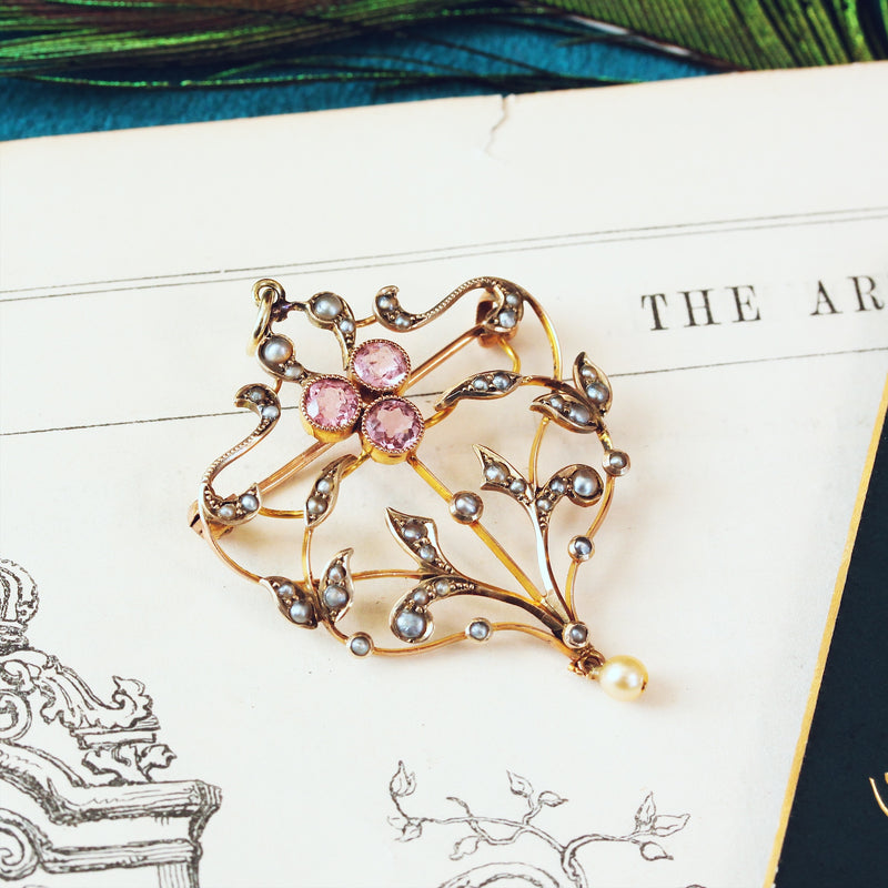 Delicate Antique Art Nouveau Pendant