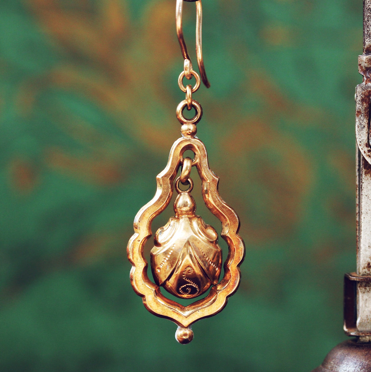 Victorian Gold Cased Drop Earrings