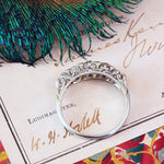 Antique Two Carat Hand Cut Diamond Five Stone Ring