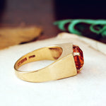 Stylish Vintage Date 1977 Citrine Cocktail Ring