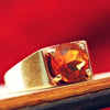 Stylish Vintage Date 1977 Citrine Cocktail Ring