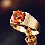 Stylish Vintage Date 1977 Citrine Cocktail Ring