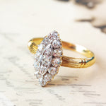 Edwardian Marquise Diamond Cluster Ring