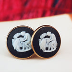 9ct Gold Wedgewood Earrings