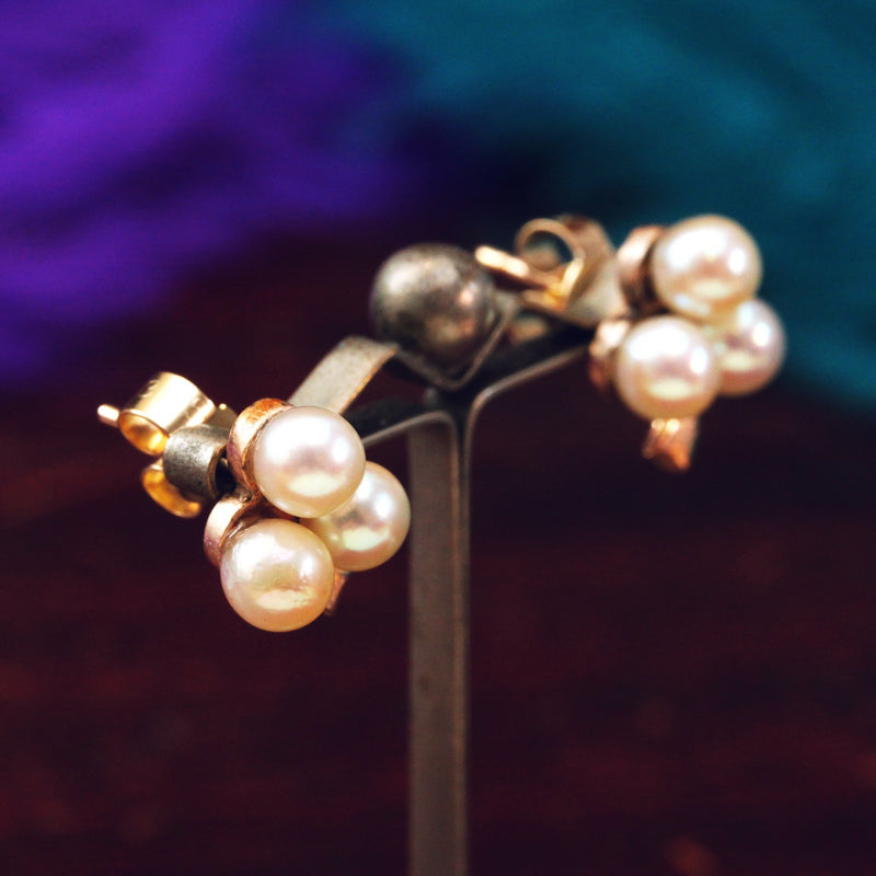 Vintage Cultured Pearl Earrings