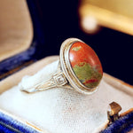 Agate and Diamond Ring