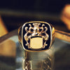 14ct Gold & Onyx Shield Signet Ring